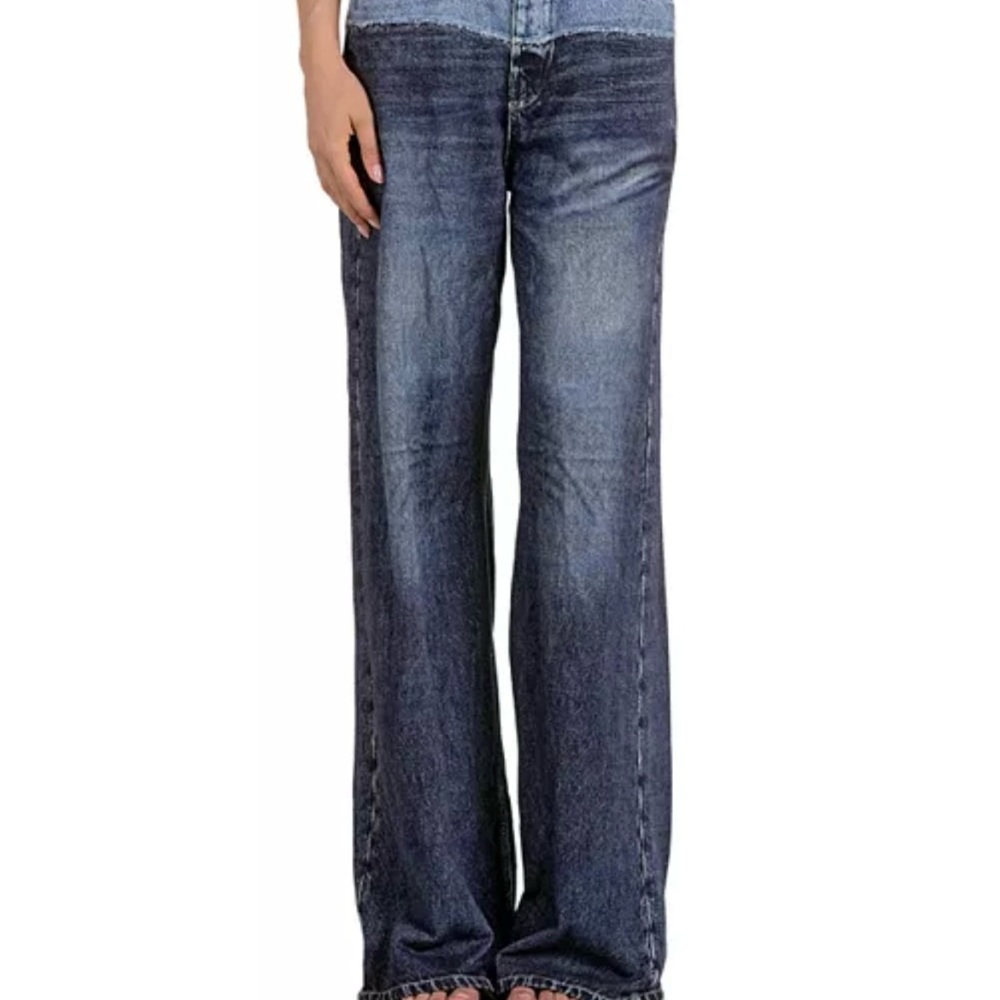 Elan Wide leg knit jean two tone
